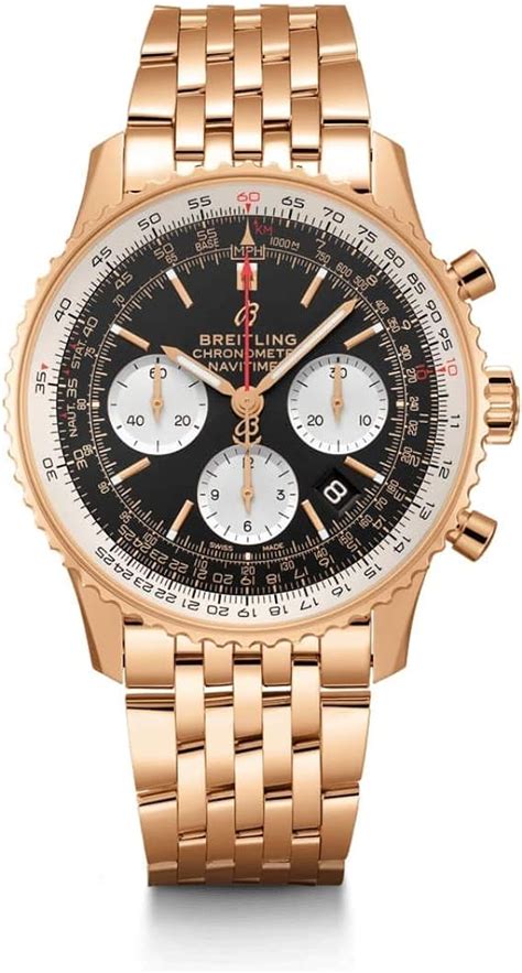 breitling rose gold mens watch|breitling navitimer gold bezel.